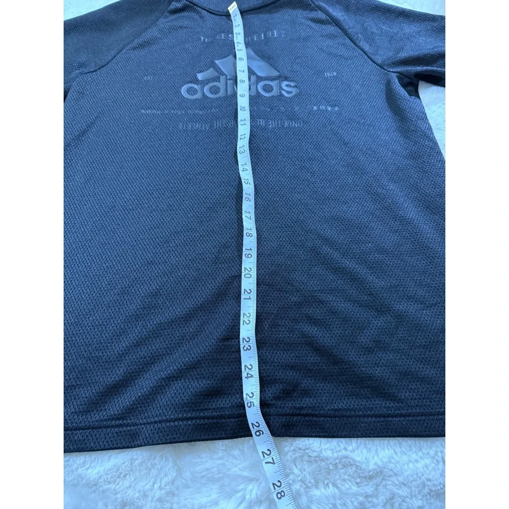 Adidas Baseball Jersey Black Mesh Snap Three Stripe Life Athleisure Streetwear M